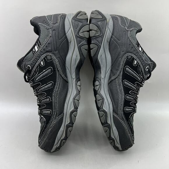 Skechers Afterburn Memory Foam Shoes Men Size 9.5 Black Gray Trail Low Sneakers - Picture 6 of 8